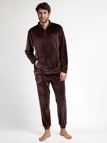 admas Pyjama "Admas home" donkerbruin