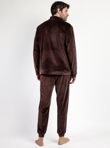 admas Pyjama "Admas home" donkerbruin