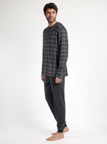 admas Pyjama "Admas classic" in Schwarz