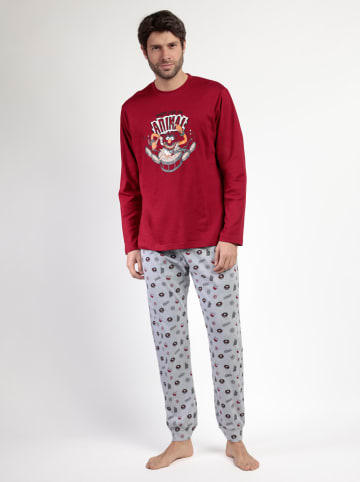 Disney Pyjama "Disney" bordeaux/lichtgrijs