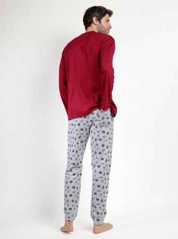 Disney Pyjama "Disney" bordeaux/lichtgrijs