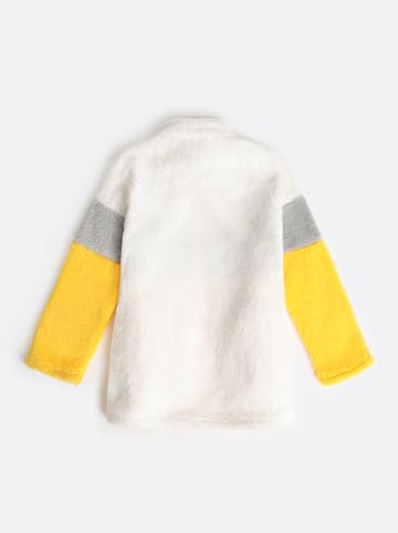 Peanuts Kurtka polarowa w kolorze biało-szaro-żółtym