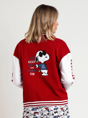 Peanuts Sweatjacke in Rot/ Weiß