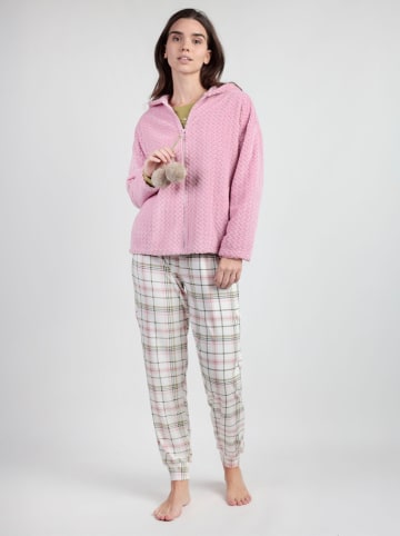 admas Kurtka polarowa "Smile everyday" w kolorze jasnoróżowym