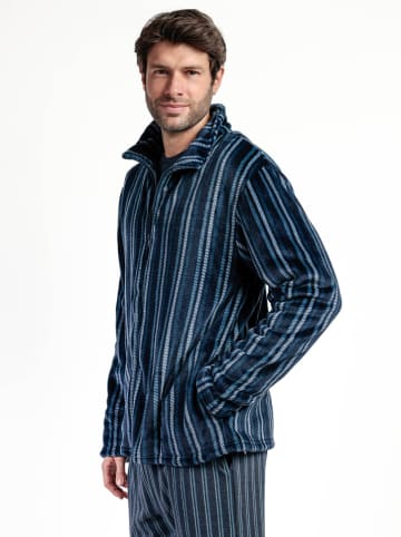 admas Fleecejacke "Stay at home" in Dunkelblau