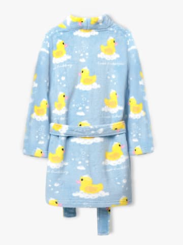 admas Bademantel "Admas" in Hellblau/ Gelb