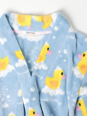 admas Bademantel "Admas" in Hellblau/ Gelb