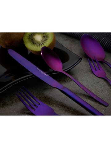 Echtwerk 30-częściowy zestaw sztućców "Positano" w kolorze fioletowym