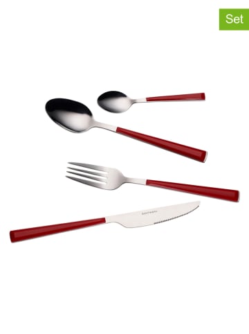 Echtwerk 16-częściowy zestaw sztućców "Basic" w kolorze czerwonym
