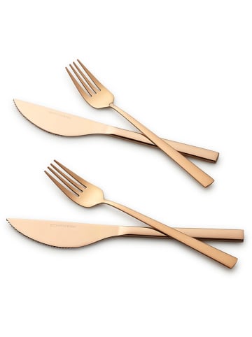 Echtwerk 4tlg. Pizzabesteck-Set in Braun