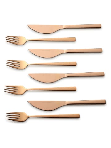 Echtwerk 8-częściowy zestaw sztućców w kolorze miedzianym do pizzy
