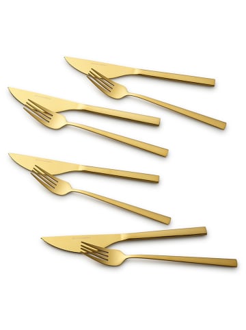 Echtwerk 8tlg. Pizzabesteck-Set "Bari" in Gold