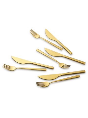 Echtwerk 8-częściowy zestaw sztućców "Bari" w kolorze złotym do pizzy