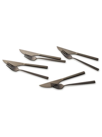 Echtwerk 8-delige pizzabestekset "Bari" zwart