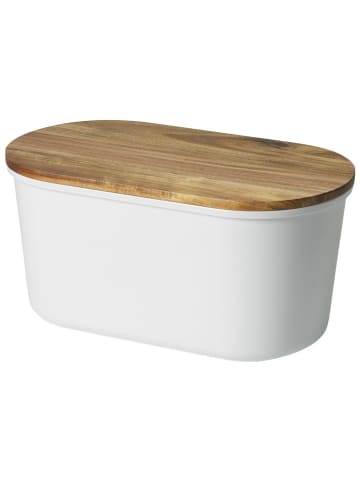 Echtwerk Brotbox "Fresh" in Weiß - (B)37 x (H)17 x (T)21,5 cm