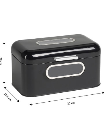 Echtwerk Brotkasten in Schwarz - (B)30 x (H)20 x (T)16,5 cm