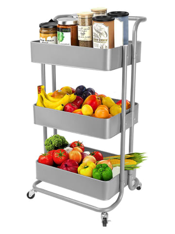 Echtwerk Keukentrolley zilverkleurig - (B)43 x (H)86 x (D)32 cm