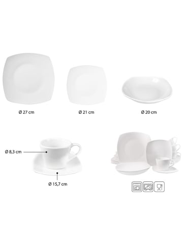 Echtwerk 20tlg. Kombiservice "Classic" in Weiß