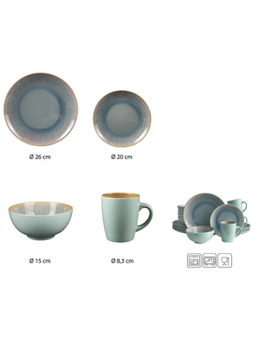 Echtwerk 16-częściowy zestaw "Ana" w kolorze zielono-niebiesko-jasnobrązowym