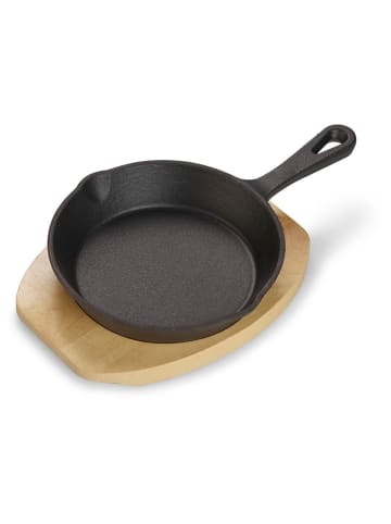 Echtwerk 2-delige set serveerpan met dienblad zwart/lichtbruin