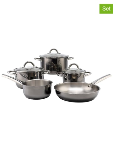 Echtwerk 8tlg. Kochtopf-Set in Schwarz