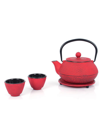 Echtwerk 4-częściowy zestaw w kolorze czerwonym do herbaty - 800 ml