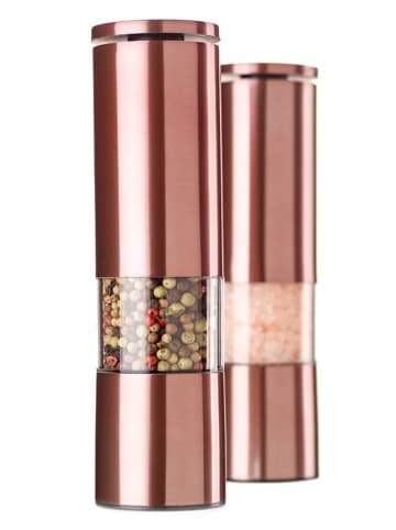 Echtwerk 2-delige set: zout- & pepermolen koperkleurig - (H)19 x Ø 5