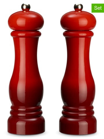 Echtwerk 2-częściowy zestaw przyprawników w kolorze czerwonym - wys. 21 x Ø 6 cm