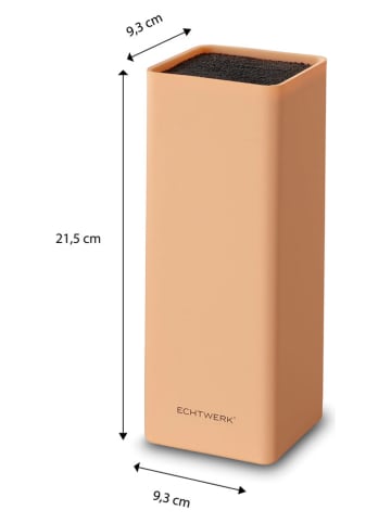 Echtwerk Messenblok "Square" zalmkleurig  - (B)9,3 x (H)21,5 x (D)9,3 cm