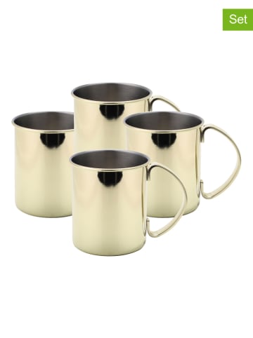 Echtwerk Kubki (4 szt.) "Moscow Mule" w kolorze złotym do koktajli - 1 l