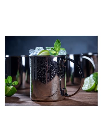 Echtwerk Kubki (4 szt.) "Moscow Mule" w kolorze czarnym do koktajli - 1 l