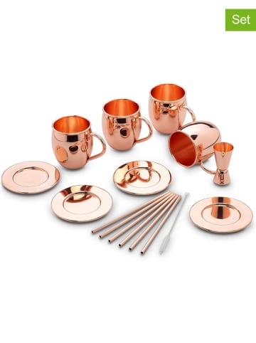 Echtwerk 13-delige cocktailbekerset ''Moscow Mule'' koperkleurig