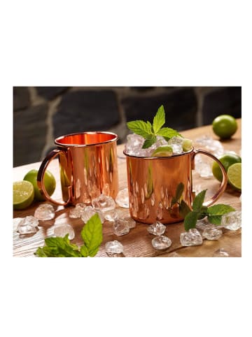 Echtwerk Kubki (2 szt.) "Moscow Mule" w kolorze miedzianym do koktajli - 480 ml