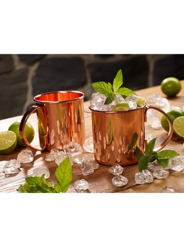 Echtwerk 4er-Set: Cocktail-Becher in Kupfer - 500 ml