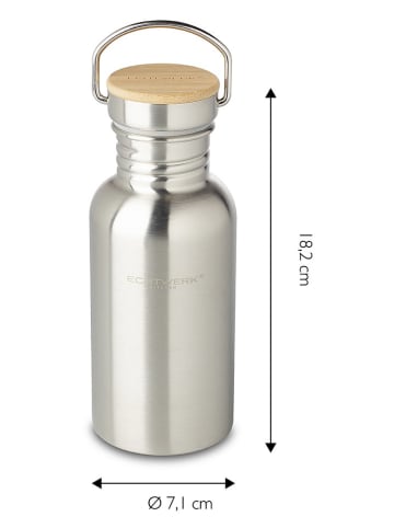 Echtwerk Trinkflasche in Silber - 500 ml