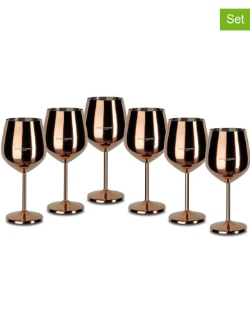 Echtwerk Kieliszki (6 szt.) w kolorze miedzianym do wina - 500 ml