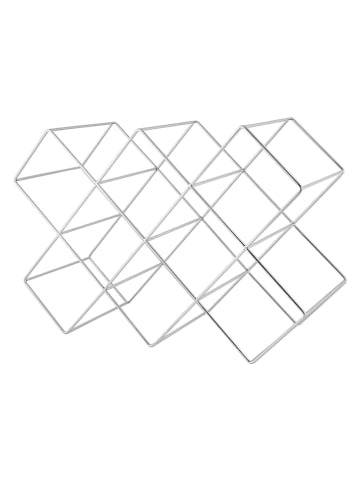 Echtwerk Regał w kolorze srebrnym na wino - 46 x 31 x 16,6 cm