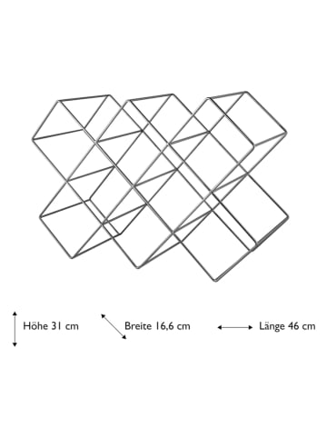 Echtwerk Wijnrek zwart - (B)46 x (H)31 x (D)16,6 cm