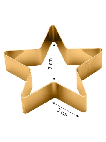 Echtwerk Obręcze (4 szt.) "Star" w kolorze złotym do serwetek - Ø 7 cm