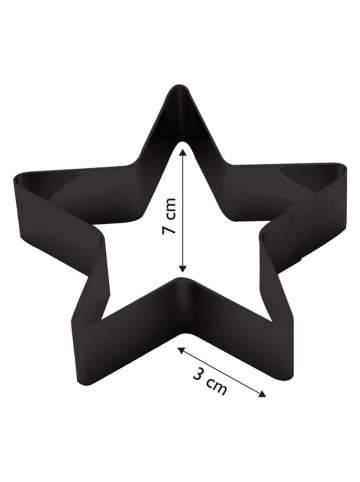 Echtwerk Obręcze (4 szt.) "Star" w kolorze czarnym do serwetek - Ø 7 cm