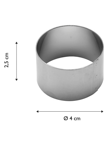 Echtwerk 4-delige set: servetringen "Rond" zilverkleurig - Ø 4 cm
