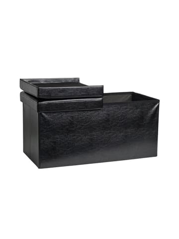 Echtwerk Opbergzitbank "Flex" zwart - (B)76 x (H)38 x (D)37,5 cm