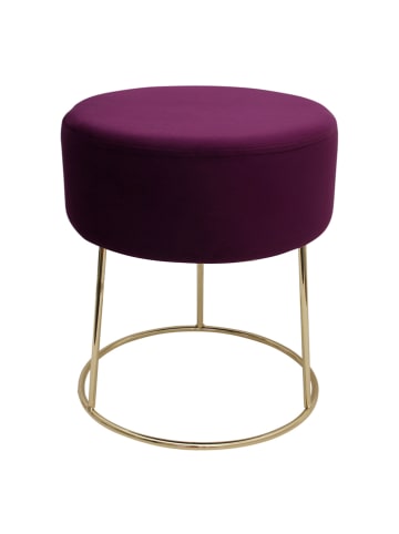 Echtwerk Kruk "Marylin" paars - (H)40,5 x Ø 35,5 cm