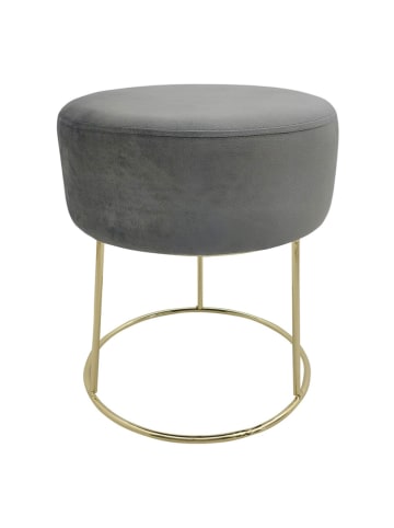 Echtwerk Kruk "Marylin" grijs - (H)40,5 x Ø 35,5 cm