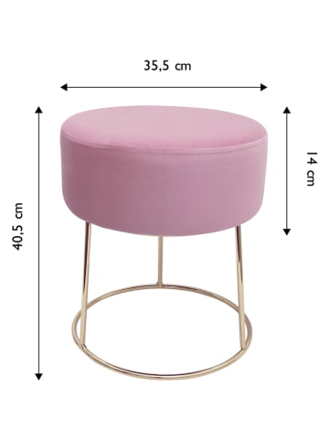 Echtwerk Kruk "Marylin" lichtroze - (H)40,5 x Ø 35,5 cm