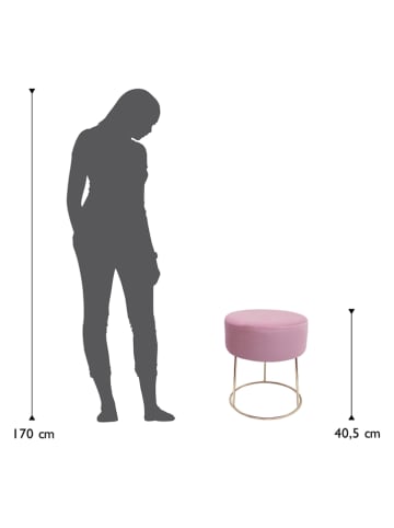 Echtwerk Kruk "Marylin" lichtroze - (H)40,5 x Ø 35,5 cm