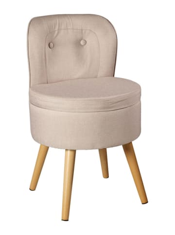 Echtwerk Opbergkruk "Vince" crème - (H)71 x Ø 42 cm