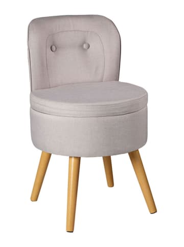 Echtwerk Hocker "Vince" w kolorze szarym ze schowkiem - wys. 71 x Ø 42 cm