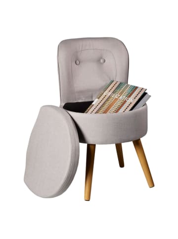 Echtwerk Opbergkruk "Vince" grijs - (H)71 x Ø 42 cm