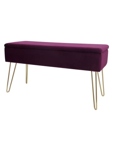Echtwerk Opbergzitbank "Scarlett" paars - (B)75 x (H)41,5 x (D)30 cm